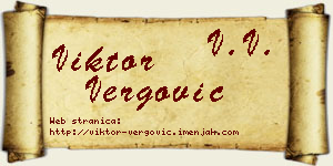 Viktor Vergović vizit kartica